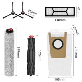 21 Pack Replacement Parts Accessories Kit Compatible with Eufy Omni S1 Pro/S1, Robot Vacuum Accessories Kits Include,1 Main Brush,2 Rolling Mops,4 Filters,8 Dust Bags,6 Side Brushes