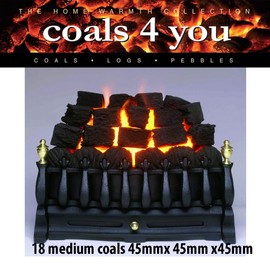 20 gas fire coal 45 mm black and colour premium quality BY COALS 4 YOU