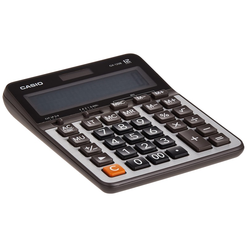Casio GX-120B-W-DC Calculadora de Escritorio, Color Gris