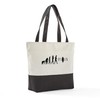 CafePress Rowing Evolution Canvas Tote Top Zipper Closure