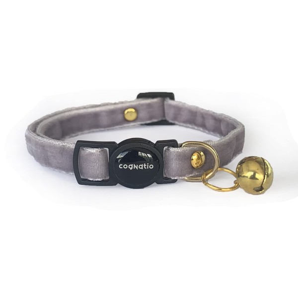 Cognatio Safety Quick Release Cat Collars,Double Velvet with Bell Available