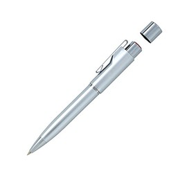 Sanby Taniever TSK-02611 Ballpoint Pen with Hanko Stamp G Retractable Ishimaru Silver