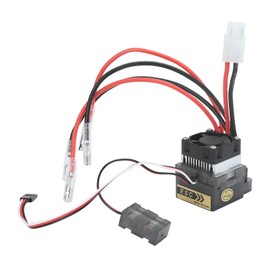 RC 360A Brushed ESC Brushed ESC Electronic Speed Controller 360A Waterproof ESC with Cooling Fan with Heatsink for 1/10RC Crawler Waterproof Dustproof Endurance Overheat Protection Throttle Signal