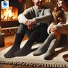 Blue Eyes 2 Pairs of Warm Sheep's Wool Socks, black