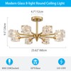 XINGQI 8-Light Semi Flush Mount Ceiling Light Fixture Modern Antique