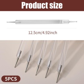 Nail Dotting Tools Set (5-Pack) – Double-Ended Nail Art Dotting Pen with Fine & Large Tips – Precision Nail Dotting Tool Kit for DIY Designs, Painting, Rhinestones & Crafts
