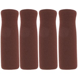 JECOMPRIS Cane Handle Cover - Foam Hand Grip for Walking Sticks Soft Non-Slip Handle Pads for Elderly Comfortable Grip for Daily Use 4Pcs Light Brown