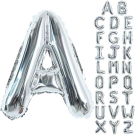 TONIFUL 40 Inch Large Silver Letter A Balloons Helium Balloons,Foil Mylar Big Letter Balloons for Birthday Party Anniversary Supplies Decorations