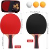 Premium Table Tennis Bat Set, Table Tennis Balls with Bag,