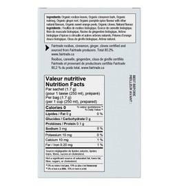 Four O'Clock Pumpkin Spice Rooibos Organic Fairtrade, Fall Collection, Kosher, Gluten-free, 15 Teabags