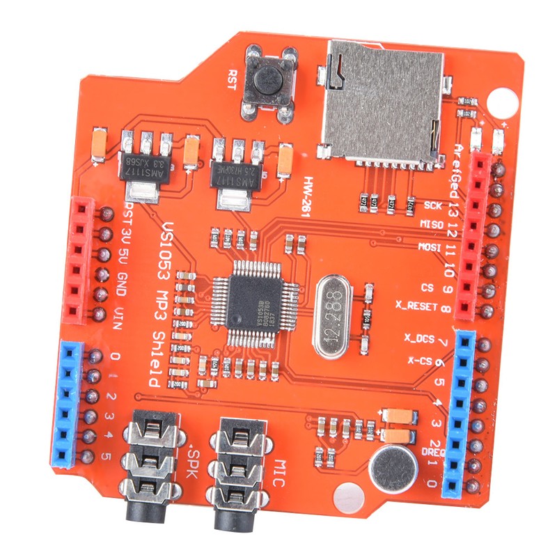 VS1053B Recording/Power Amplifier MP3 Music Shield Board with Memory Card