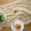 CheurYae Pack of 6 Cheesecloth Table Runners 90 x 300