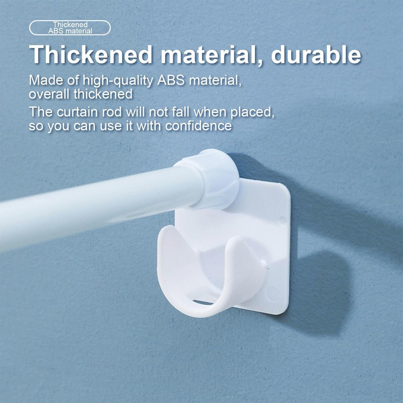 Curtains Rod Bracket Holder - Curved Groove Design Sturdy Curtains