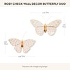 MACKENZIE-CHILDS Butterfly Duo, Hanging Butterfly Wall Decor, Pink-and-White Rosy Check,