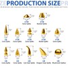 Glarks 98Pcs Gold Mixed Shape Spikes Studs Rivets Kit with