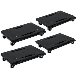 Nellyke Furniture Dolly, 4 Pack Small Flat Moving Dolly, Furniture Movers with 4 Wheels, 500Lbs Capacity, Connectable and Portable Dollies for Heavy Appliance, Black