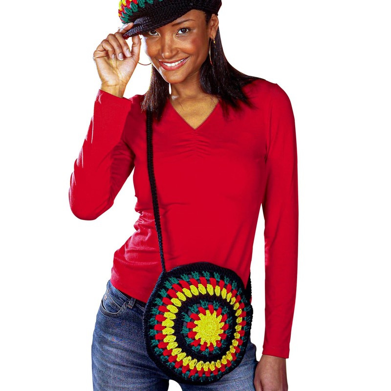 W WIDMANN MILANO Party Fashion 8445H - Häkelhandtasche Jamaika, Reggae,