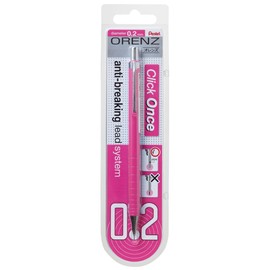Pentel ORENZ PP502 Druckbleistift mit Anti-Minenbruch-Technologie, 0.2 mm, Härtegrad B, pink (1 Stück)