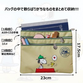 Snoopy File Case Zipper Pouch Document Bag 3 Pockets Large Capacity File Bag Organizing Documents Documents Storage Documents Office Supplies Stationery Storage Travel Storage Bag