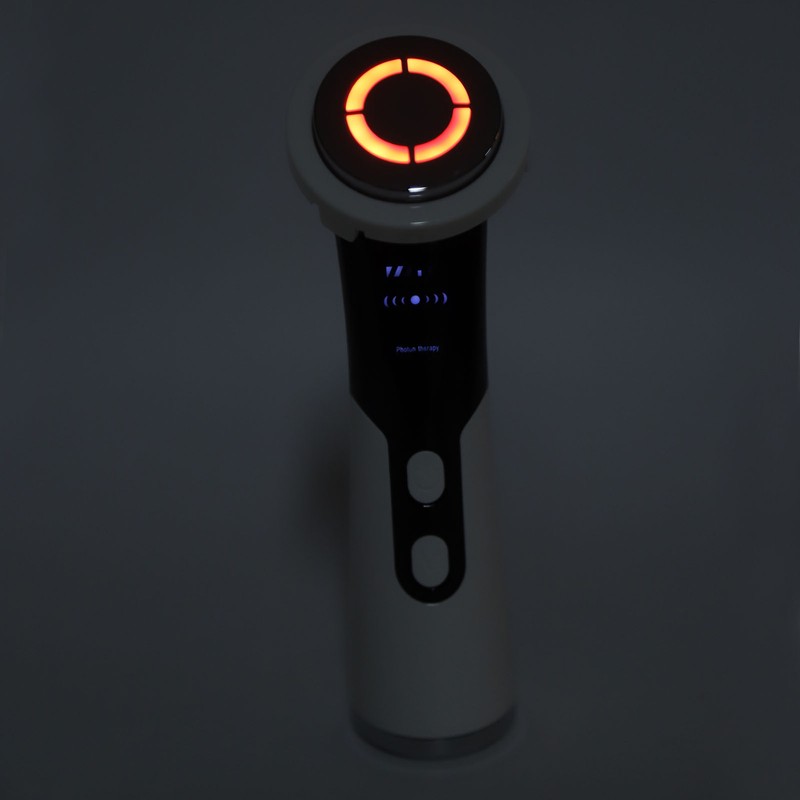 USB Muti Function Facial Massager Red Blue Led Heating Vibration