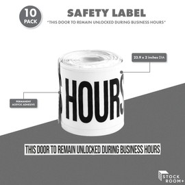 This Door to Remain Unlocked During Business Hours Sign (10 Pack)