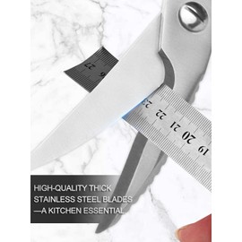 Ultra-Durable Poultry Shears: Effortless Disassembly, Anti-Rust Heavy-Duty Kitchen Scissors with Soft Grip Handles