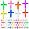 120 Pieces Crystal Cross Necklace Plastic Cross Necklace Church Welcome