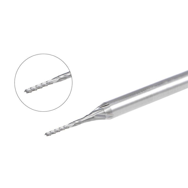 sourcing map 10Pcs 0.7mm Carbide End Mill Engraving Milling Cutter