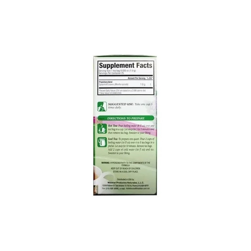 Greenside Té De Hierbabuena Caja Con 25 Bolsitas Sfn