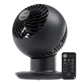 IRIS USA WOOZOO Air Circulator Fan with Remote, Oscillation, 5 Speeds, 82ft Max Air Distance, 90° Adjustable Tilt, 30db Quiet Motor, Small Fan for Bedroom, Office, Dorm, Black