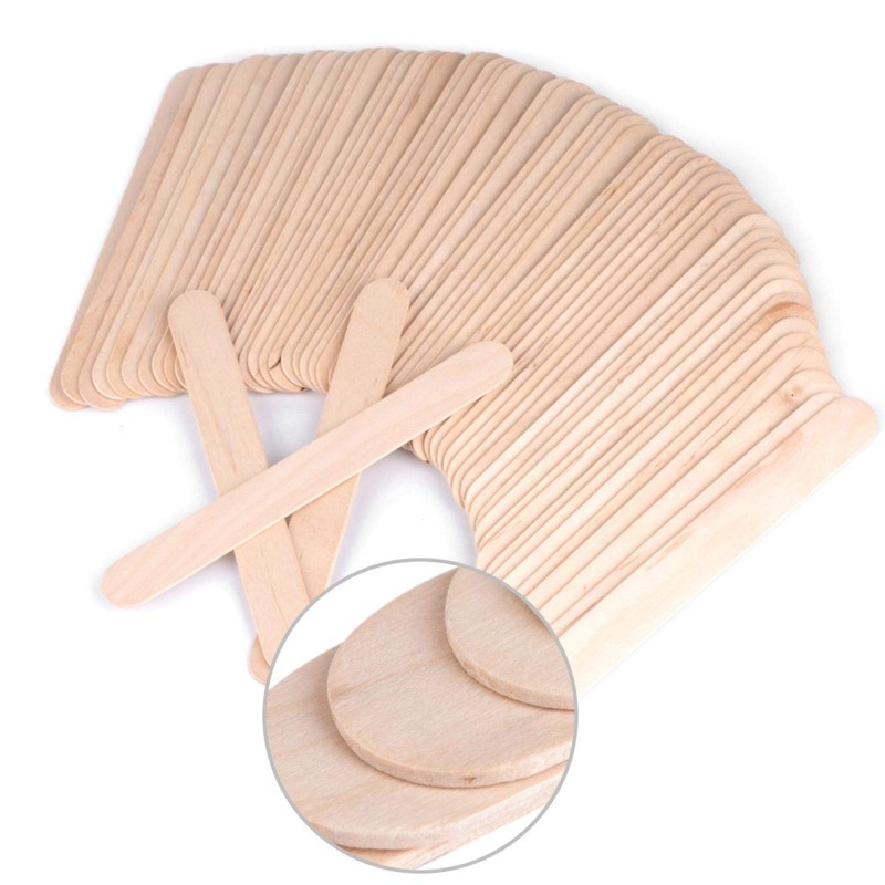 Rotekt 100Pcs / Bag Waxing Stick Spatula Aplicador Espátula de