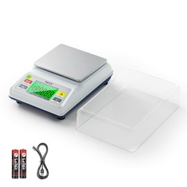 ACCT Analytical Balance Lab Scale 3000g x 0.1g, Compact Industrial & Laboratory Scale with Tare/Counting Functions, 5 Units, Dual Charging (Battery/USB) - Scientific Scale for Labs & Factories