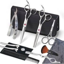 Scissors for Hair Barber Shears Kit, Fozirut Professional Hair Cutting Scissors Set Haircut Scissors Blending Shears Set, Salon Hair Trimming Scissors Layering Shears to Cut Hair for Women Men