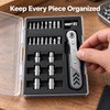 23-in-1 Right Angle Ratcheting Screwdriver Set – 36-Tooth Mini Ratchet