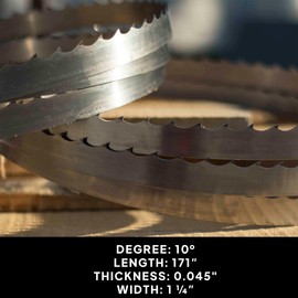 Wood-Mizer 171" Sawmill Bandsaw Blades 5-Pack - DoubleHard 10° All-Purpose Sawing
