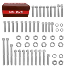 BIGLKNM Polished Bolt Screw Kit Compatible for Yamaha 1988-2006 Blaster 200 YFS200, 54pcs (7Pack) Motorcycle 304 Stainless Steel Engine Bolt Kit for Yamaha