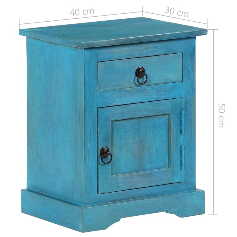 vidaXL Bedside Table - Nightstand with Storage - Solid Mango
