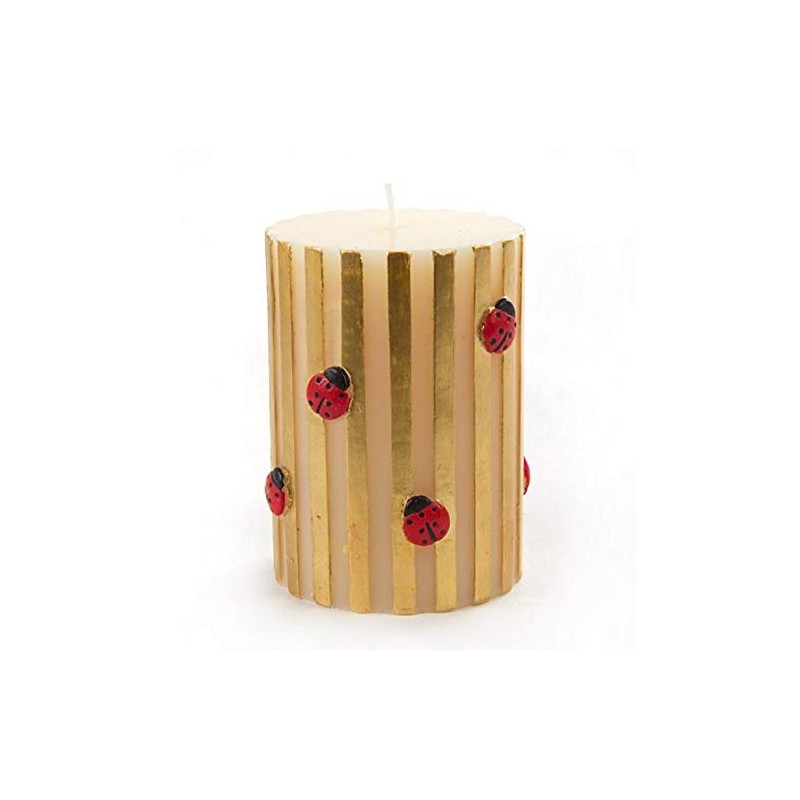 MACKENZIE-CHILDS Ladybug Pillar Candle - 4''