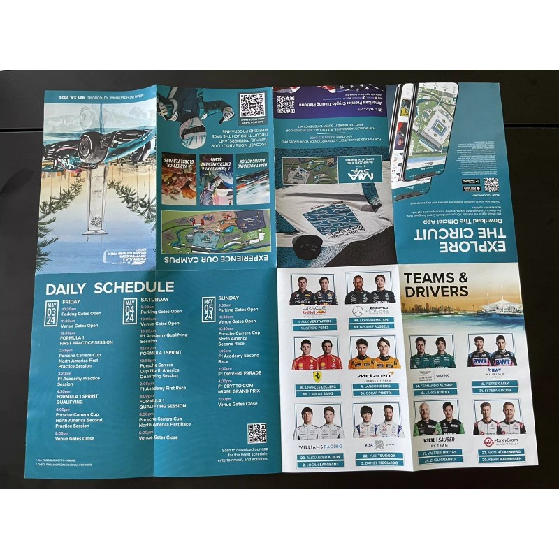 Formula 1 Miami Grand Prix 2024 Program/Campus Map F1 (5