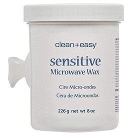 Clean + Easy Microwave Wax, Soft Wax for Face & Full Body Waxing, No-Strip Hair Removal Wax for Delicate & Sensitive Skin, Salon and At-Home Use, 8 oz