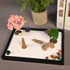 Yoquare Mini Zen Garden, White Sand, 10" x 7" Rectangular