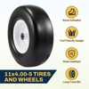 11x4.00-5 Lawn Mower Tires Flat Free, Zero Turn Mower Front