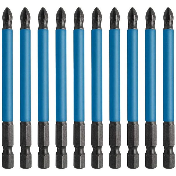 10 Pcs 90mm Screwdriver Bit Sets Anti-Slip Cross Magnetic Impact