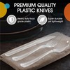 Exquisite Disposable Clear Plastic Knives 50 Pcs - Heavy Duty