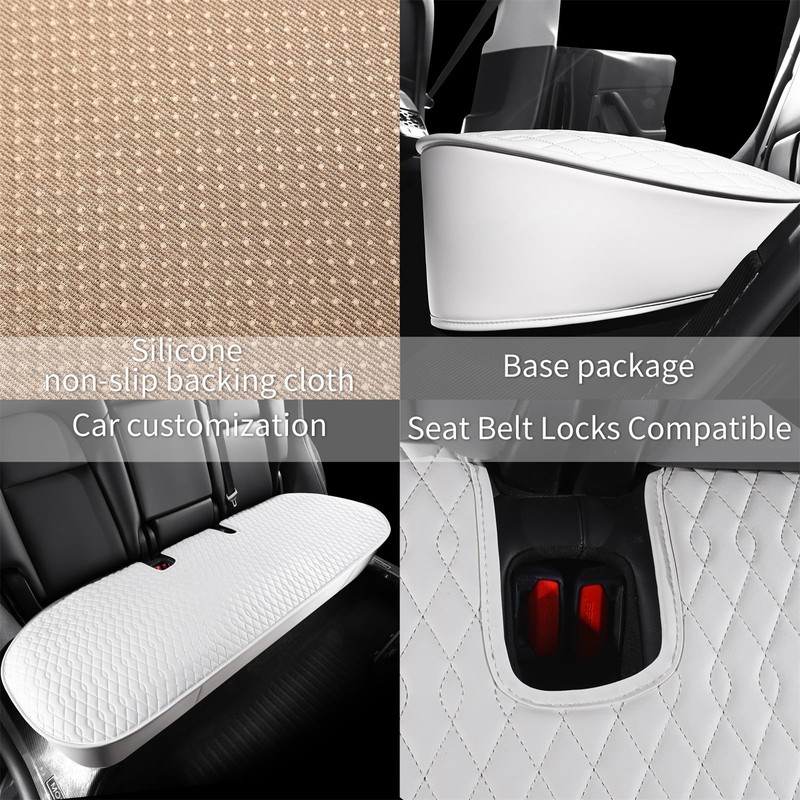 SanQing Car Seat Cover Luxury Napa Leather Rear Seat Covers