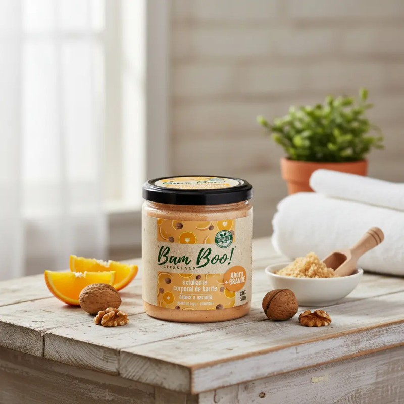 Exfoliante Corporal Base Aceite Aroma Vainilla 250g Bam Boo!