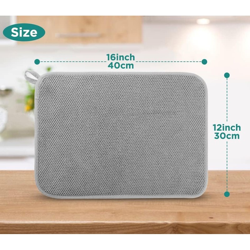 Microfiber Dish Drying Mat – Small Absorbent Dish Drainer Mat,