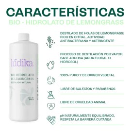 Bio Hidrolato De Lemongrass Purificante, Astringente 500 Ml