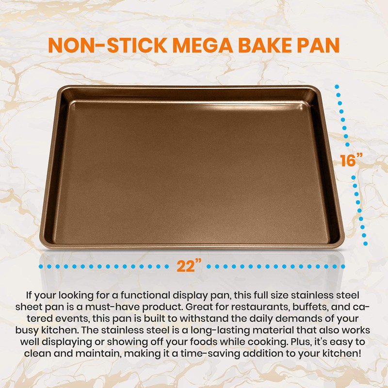 NutriChef Nonstick XL Cookie Sheet Baking Pan - Extra Large