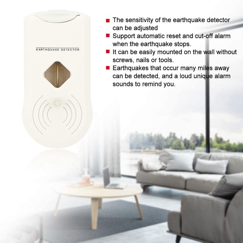 Gaeirt Earthquake Detector, Adjustable Sensitive Earthquake Sensor Accessory for Wall